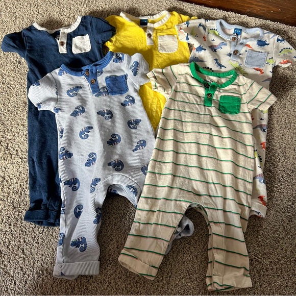Old Navy Kids Bodysuits - Blue, Yellow, Green, White - Picture 1 of 6